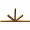Ekena Millwork Saratoga Rough Sawn Timber Gable Bracket, Western Red Cedar, 84"W x 49"H x 4"D x 4"F, 14/12 Pitch GBW084X49X0404SAR00RWR - alternate 5